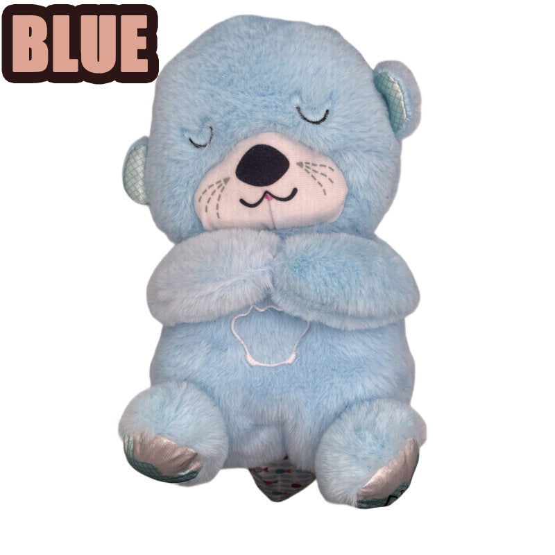 Breathing Bear Otter Plush Sound Machine Toy