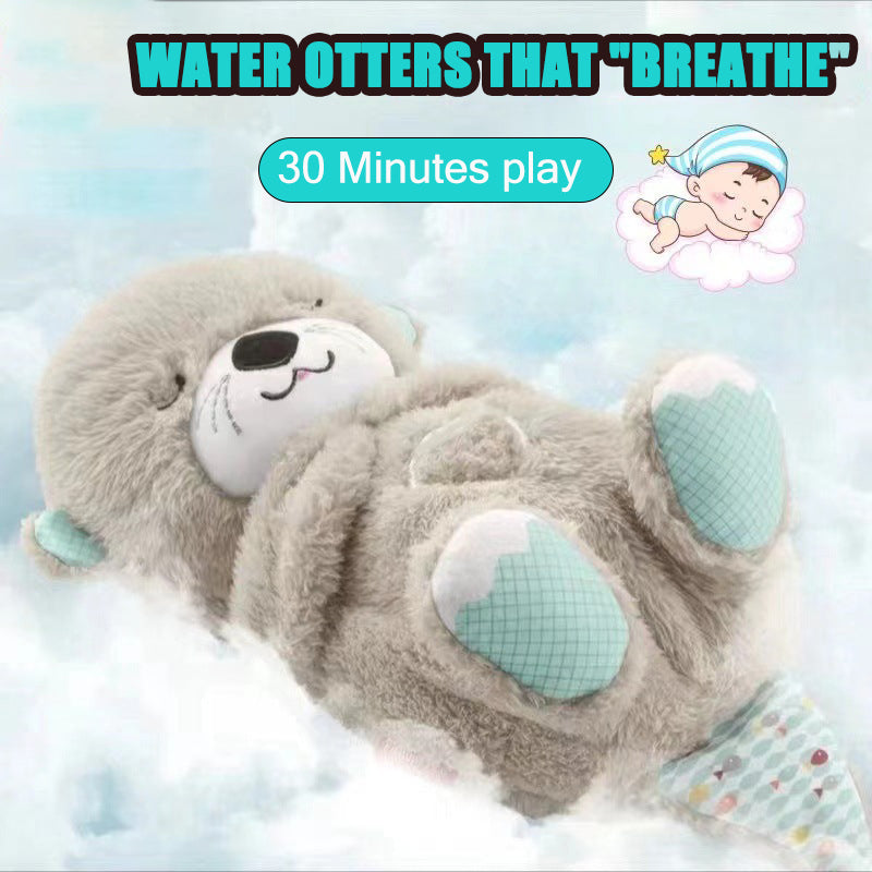Breathing Bear Otter Plush Sound Machine Toy