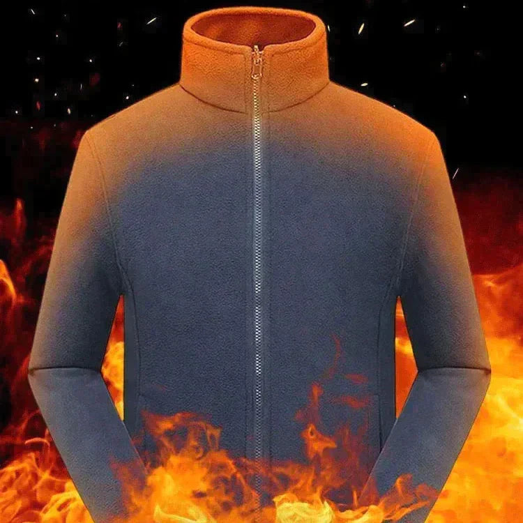Men’s Double-Layer Fleece Hooded Jacket(50% OFF)