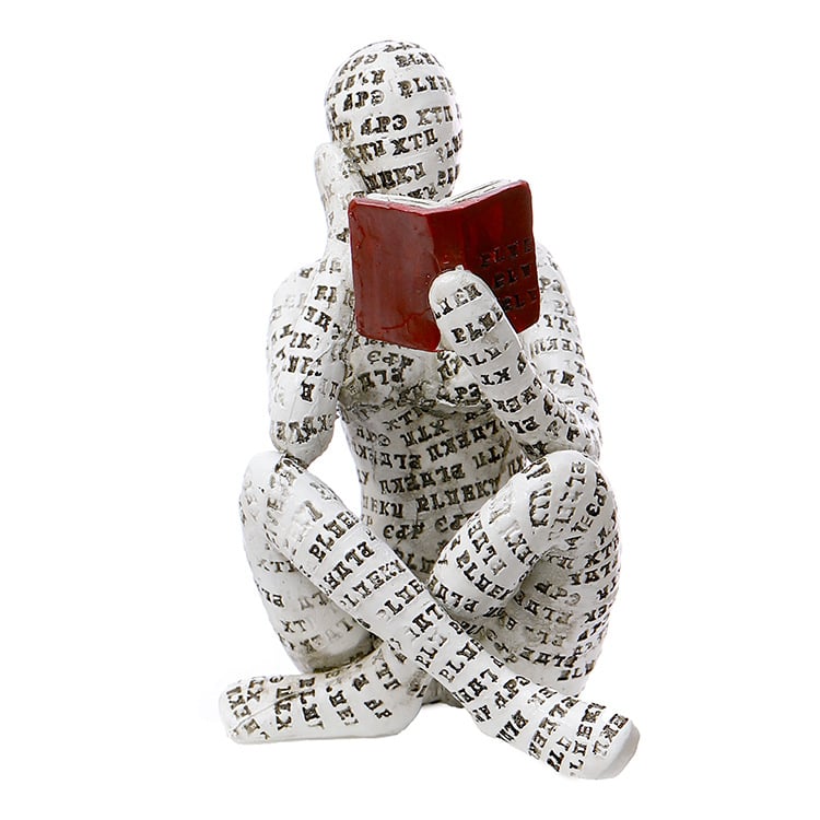 Nordic Modern Reading Woman Statue