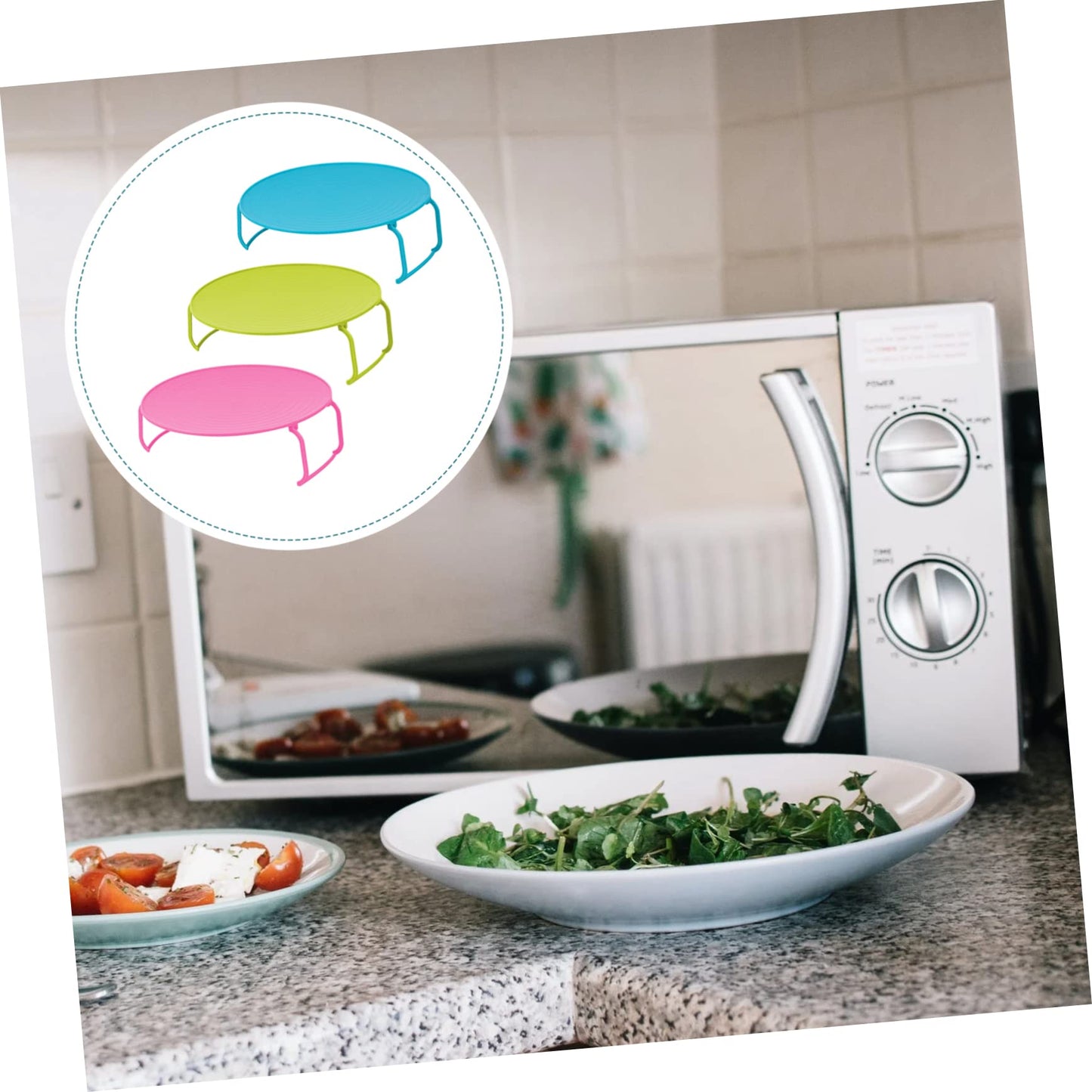 Double Layer Insulated Tray Storage Rack Pot Holder