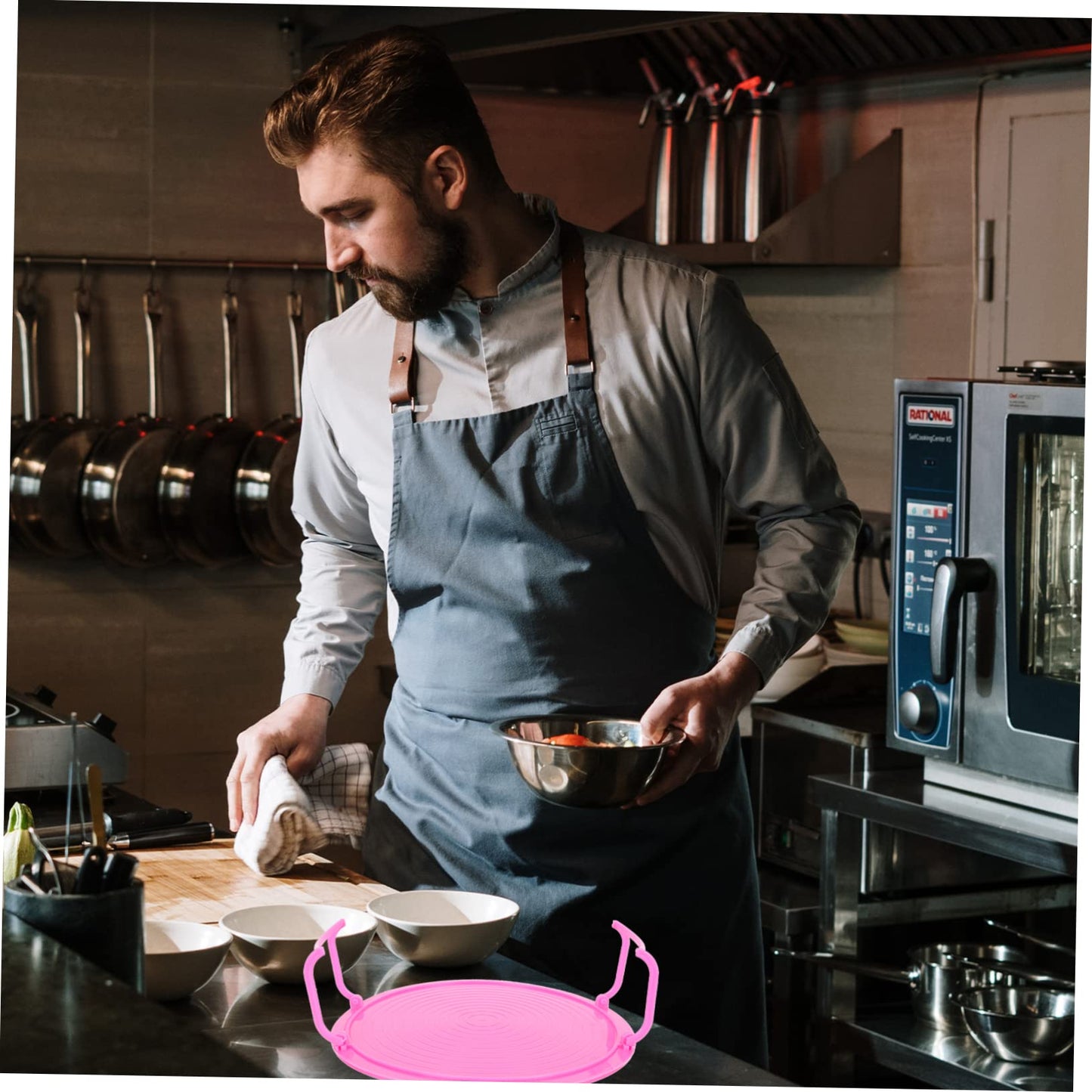 Double Layer Insulated Tray Storage Rack Pot Holder