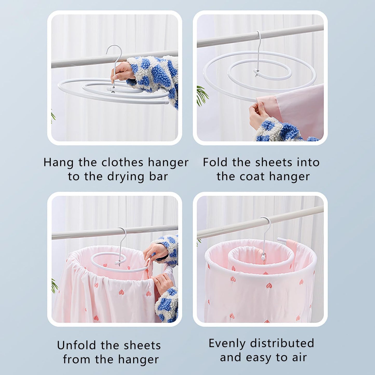 Quilt Drying Artifact Spiral Clothes Drying Rack