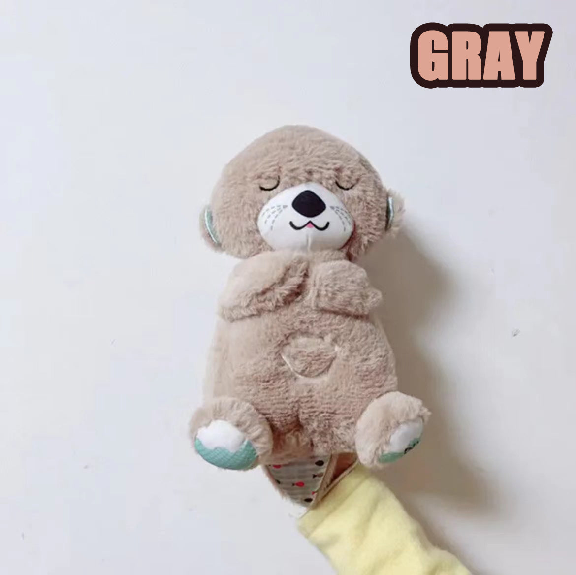 Breathing Bear Otter Plush Sound Machine Toy