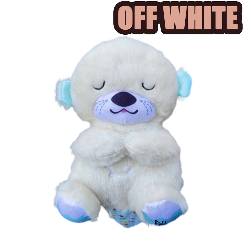 Breathing Bear Otter Plush Sound Machine Toy