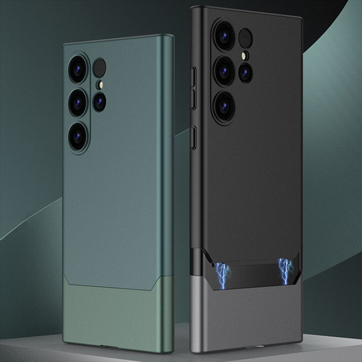 Suitable for Samsung S24Ultra 2-in-1 Stitching Contrast Color Phone Case