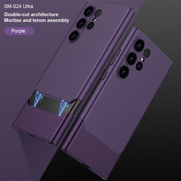 Suitable for Samsung S24Ultra 2-in-1 Stitching Contrast Color Phone Case