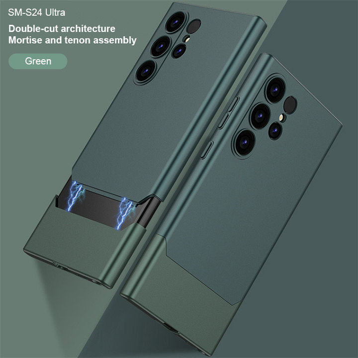 Suitable for Samsung S24Ultra 2-in-1 Stitching Contrast Color Phone Case