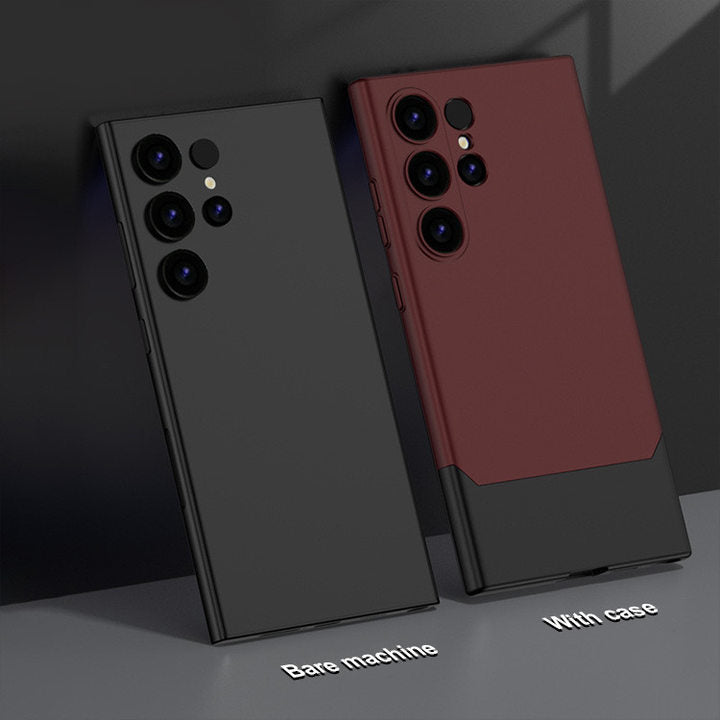 Suitable for Samsung S24Ultra 2-in-1 Stitching Contrast Color Phone Case