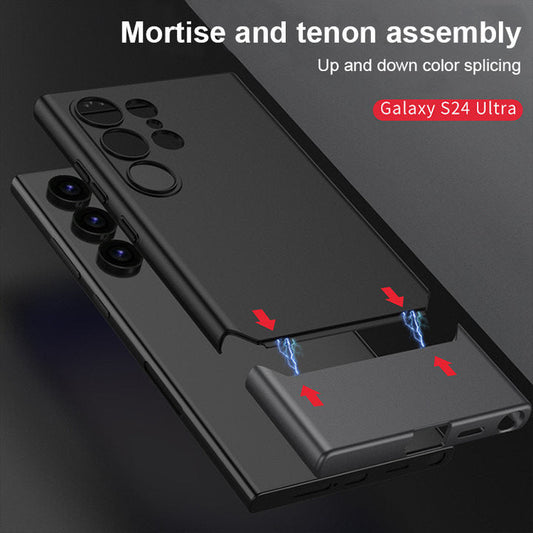 Suitable for Samsung S24Ultra 2-in-1 Stitching Contrast Color Phone Case