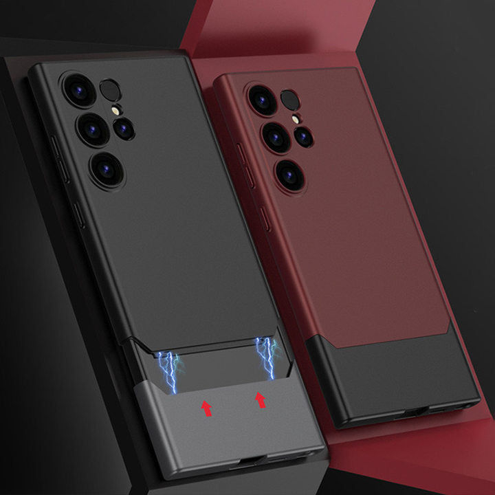 Suitable for Samsung S24Ultra 2-in-1 Stitching Contrast Color Phone Case